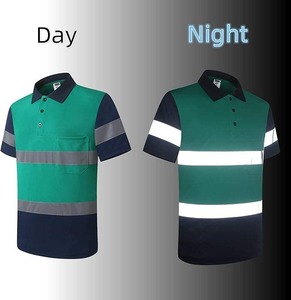 Custom Reflective Polo T <b>Shirt</b> for Men High Visibility Reflective Safety <b>Shirt</b> Hi Vis Workwear Polo <b>Shirt</b> Visibility Protection - Product Image 3