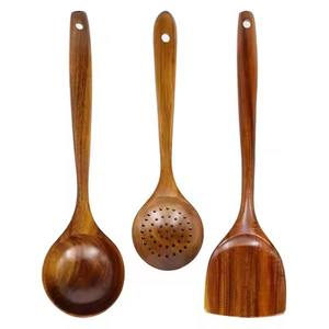 Elegante cuchara de madera hecha a mano, herramienta de cocina natural para remover, mezclar arroz, curry, sopa, salsa, accesorio de cocina y comedor. - Product Image 2