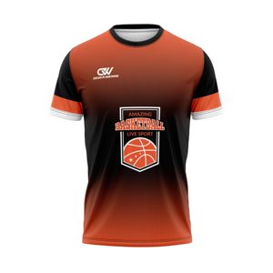 Camiseta de Baloncesto Personalizada con Diseño de Equipo, Transpirable, de Poliéster, con Impresión por Transferencia de Calor, Manga Corta, Proveedor OEM - Product Image 1