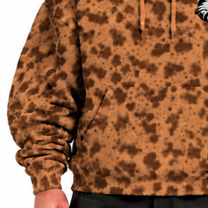Sweat-shirt à capuche oversize décontracté marron camel imprimé léopard, en molleton doux avec cordon de serrage et poche kangourou, style streetwear - Product Image 6