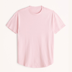 T-shirt homme slim fit personnalisé 95% coton 5% élasthanne, ourlet incurvé, col rond, pour musculation et fitness - Product Image 4