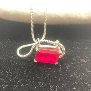 Collier en rubis, pierre précieuse rouge taillée, bijoux faits à la main, cabochon en argent sterling, bijoux de créateur pour femmes, vente en gros, prix attractif, qualité AAA - Product Image 3