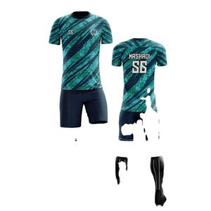 Conjuntos de camisetas de fútbol de tela transpirable de secado rápido de alta calidad, camiseta de fútbol con logotipo personalizado, cuello en V, Media manga, equipo de poliéster 100% - Product Image 5