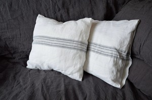 Striped Linen Cushion Cover Rectangle Classic Woven Breathable Envelop Closure Home Decor <b>Pillow</b> <b>Case</b> - Product Image 2