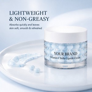 Crème Visage Hydratante et Nourrissante à la Vitamine C en Capsules Boba Marque Blanche pour Usage Domestique – OEM/ODM disponible - Product Image 3