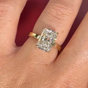 Moissanite Cushion Cut Halo Engagement <b>Ring</b> 925 Sterling Silver Wedding <b>Ring</b> for Women High Sparkle Fine Jewelry - Product Image 2