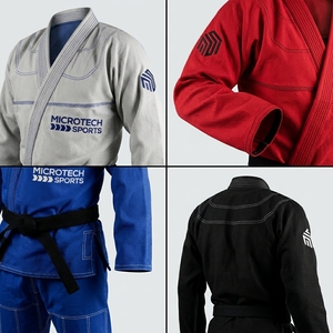 Premium Grey BJJ Gi Brazilian Jiu Jitsu Uniform Competition Grappling Suit Cotton Pearl Weave Custom Logo - Product Image 2