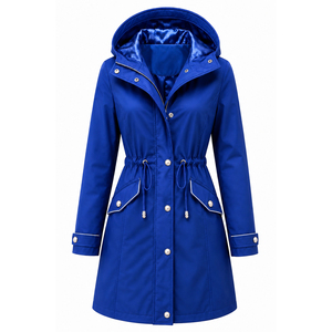 Vente en gros OEM/ODM – Nouvelle veste de pluie longue à capuche imperméable et coupe-vent pour femme – Manteau de pluie d'extérieur personnalisé – Fabricant OEM - Product Image 3