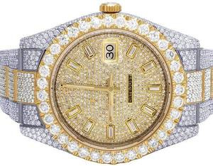 นาฬิกา BOJ R.O.L.E.X.011 ตัวอักษรและตัวเลขประดับเพชร VVS มอยส์ซาไนต์ หรูหรา แฟชั่น กลไกญี่ปุ่น อะนาล็อก สตีล ควอตซ์  แบบ Iced Hip Hop สำหรับผู้ชาย ขนาด 41 มม. - Product Image 1