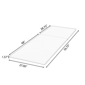 2 Thick Floral Chaise Lounge <b>Cushion</b> in <b>Leaf</b> Coconut Design Waterproof Foldable 2-Part for Poolsides Patio Garden - Product Image 2