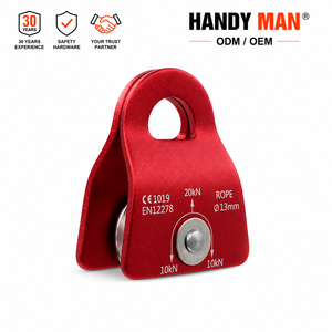 Lightweight Anodized Aluminum Alloy Mobile Side Prusik <b>Pulley</b> CE Certified OEM Available HM Brand 25kN Breaking Strength 13mm - Product Image 1