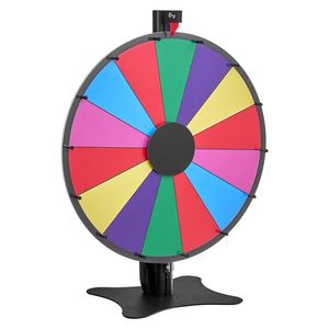 Ruota della Fortuna Girevole da 24 Pollici con Altezza Regolabile, 14 Scomparti, Lavagna Cancellabile a Secco, con Supporto, per Eventi e Giochi - Product Image 5
