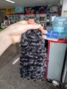 100% cheveux humains cambodgiens de couleur naturelle birmans bouclés en vrac et vietnamiens vierges cuticules alignées cheveux humains bruts Type de cheveux - Product Image 4