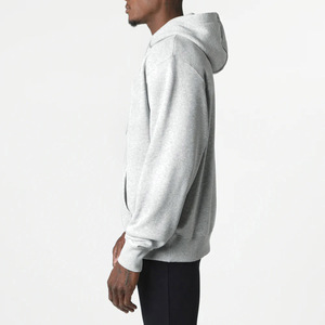 Sweat à capuche en polaire épais pour homme, coupe classique, uni, hiver, logo sur le devant, broderie personnalisée, impression - Product Image 2