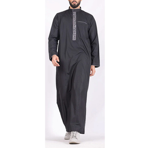 New 2026 Custom <b>Men's</b> Robe Islamic Saudi Arabian Design Long <b>Thobe</b> Clothing for Adults Plus Size Muslim <b>Thobe</b>/Jubba for Sale - Product Image 1