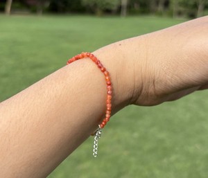 Natural Carnelian Faceted <b>Beads</b> 925 Sterling <b>Silver</b> Adjustable Gemstone Beaded Bracelet Luxury Unisex Gift DIY Fine Jewelry - Product Image 3