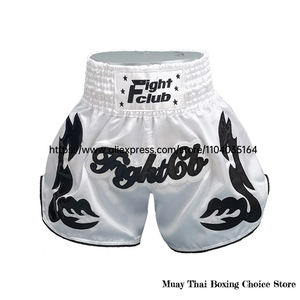 Pantalones Cortos de Muay Thai con Bordado Tailandés, Pantalones de Boxeo para Hombres, Mujeres y Niños, Ropa de Satén para MMA, Gimnasio, Grappling, Lucha en Jaula, Kickboxing - Product Image 1