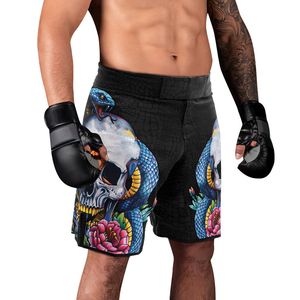 Pantalones Cortos de MMA para Hombre con Estampado de Calavera de Serpiente, de Secado Rápido, de Poliéster, para Entrenamiento de Artes Marciales Mixtas, Corte Regular, Talla Adulto - Product Image 5