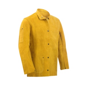 Veste de soudeur en cuir de vachette de qualité supérieure, protection industrielle du corps, vêtements de sécurité anti-feu robustes - Product Image 1