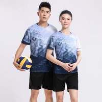 Ensemble uniforme de tennis, badminton et tennis de table respirant à manches courtes imprimé pour adultes, grande taille, unisexe, séchage rapide, personnalisable