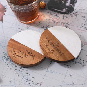 Free Sample <b>Bar</b> Home Customized Eco-Friendly Modern Design Wood Coaster Laser Engraving Natural Acacia Wood 4mm Thick - Product Image 4