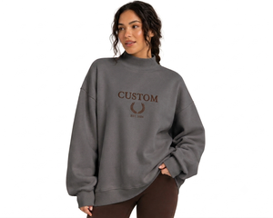 Sudadera Premium Oversize de Cuello Alto para Mujer, Colección Minimalista de Moda, Tejido Suave y Cómodo, Fabricante y Proveedor OEM - Product Image 1