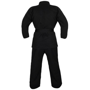 Uniforme de Judo Negro, Poliéster/Algodón, Unisex, Corte Regular para Adultos, Duradero, Ligero, Transpirable, de Secado Rápido, Ropa de Artes Marciales - Product Image 3