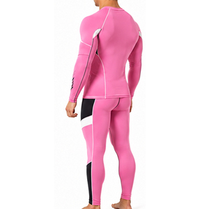 Ensemble de survêtement de compression pour hommes, séchage rapide, respirant, manches longues, pour la gym, la course et le fitness, personnalisable - Product Image 2