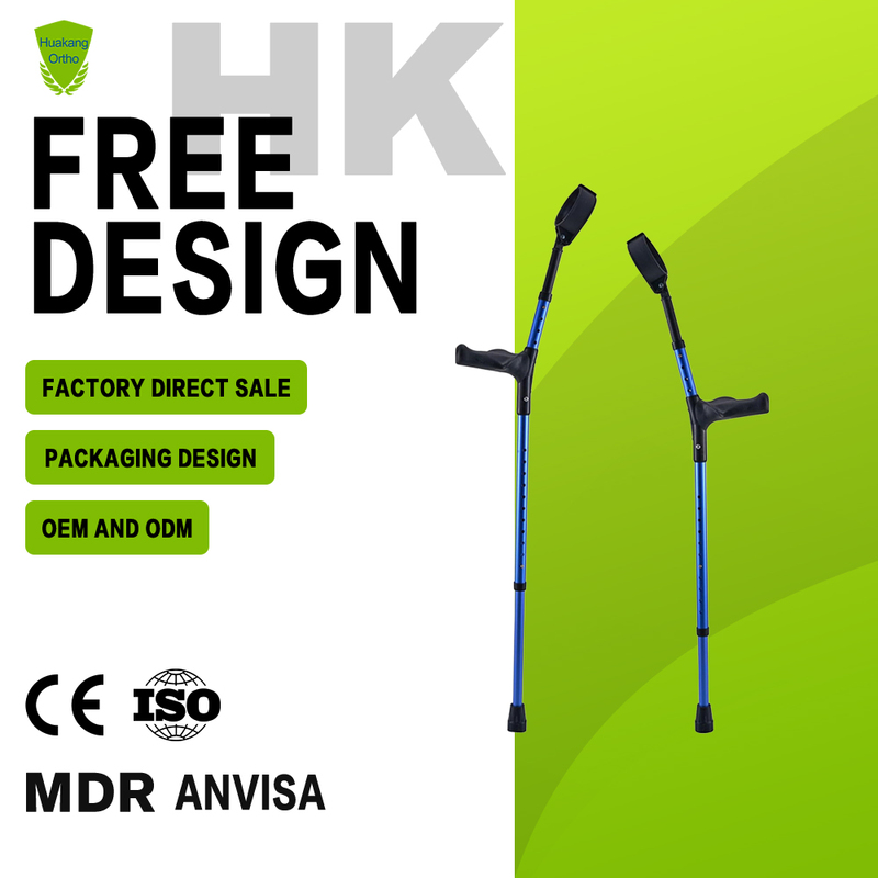 Folding Underarm Crutches for Leg Injury