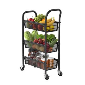 Chariot de cuisine en fil métallique de qualité supérieure pour une organisation compacte et des solutions de mobilier moderne pour la maison - Product Image 3