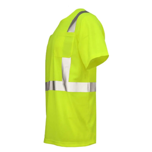 Wholesale <b>Hi</b> <b>Vis</b> <b>T</b>-<b>shirts</b> O-neck Work Clothing High Quality Lightweight Men's Short Sleeve Reflective Safety <b>T</b>-<b>shirts</b> - Product Image 2