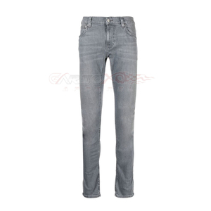 Jean en denim délavé coupe droite slim, respirant, imperméable et écologique pour homme – Pantalon décontracté en coton taille mi-haute style urbain - Product Image 1