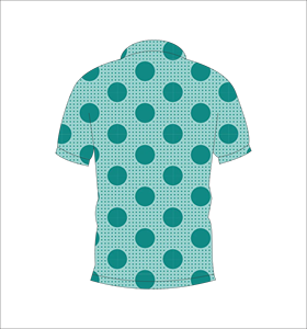 Teal Polka Dot Pattern Men's Polo <b>Shirt</b> Breathable Casual Short Sleeve Summer Sport <b>Golf</b> Wear Front Logo Printed - Product Image 5