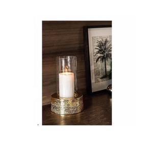 Bougeoir en aluminium plaqué nickel martelé Bougeoir en aluminium moulé lourd bougeoir modernisme pour la maison - Product Image 5