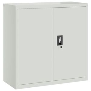 Classeur de bureau en acier gris à 2 portes 35.4' - Product Image 2