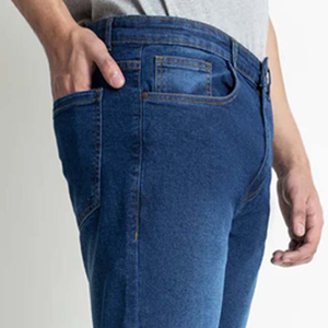 Wholesale Custom Straight Denim 100% Cotton Mens Casual <b>Jeans</b> Vintage Dark Wash Heavyweight Durable <b>Workwear</b> Overalls - Product Image 4