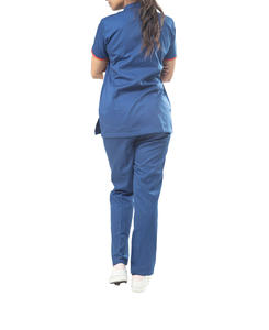 Combinaison d'infirmière unisexe en jersey et spandex, couleur verte, avec motifs lavande et orange, sexy, pour l'été, vente en gros - Product Image 4