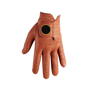 Genuine Sheepskin Golf Glove Full Finger Non-Slip Breathable Lightweight Soft Adjustable <b>Wrist</b> <b>Strap</b> Custom Left Hand for Sports - Product Image 3