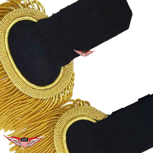 Epaulettes de Hombro Negros y Dorados de Alta Calidad, Epaulettes Franceses de Lujo Estilo Napoleón, Ecológicos - Product Image 2