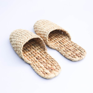Hand-Woven Water Hyacinth <b>Slippers</b> – Fashionable Closed-Toe Design, Naturally Antibacterial - Product Image 1
