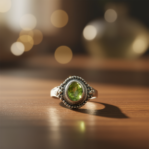 3.1 Grams Fine <b>Peridot</b> <b>Ring</b> - Product Image 3