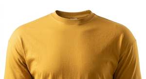 เสื้อยืดโอเวอร์ไซส์สีเหลืองมัสตาร์ดสำหรับผู้ชาย ผ้าคอตตอนหนา 220-280 GSM ทรงหลวม ไหล่ตก คอกลม แขนสั้น สไตล์สตรีทแวร์ - Product Image 4