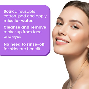 Hot Selling OEM/ODM PureDerm H2O Micellar Water Makeup Remover Skin Relief Cleanser Face Cleanser for Sensitive Skin - Product Image 4