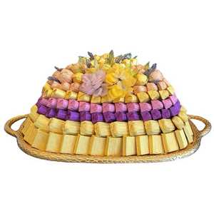 Plateau de service en métal martelé argenté de qualité supérieure pour chocolats et bonbons, idéal pour la décoration intérieure et comme support à desserts, prix usine - Product Image 5