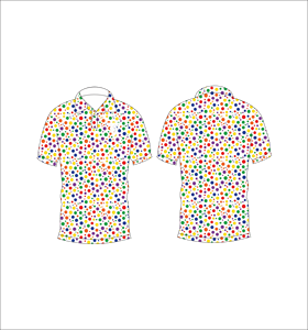 Camiseta Polo Blanca Multicolor con Micro Puntos para Hombre, Sublimación Personalizada, Manga Corta, Verano, Casual, Transpirable, Ligera, para Golf - Product Image 6