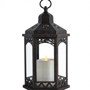 Most Selling Rustic Metal Lanterns for <b>Tea</b> <b>Light</b> and Pillar Candle Home Decor and Party Use Available at Best Price - Product Image 1