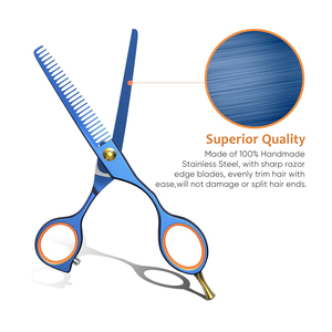 Ciseaux de coiffure professionnels super vendus pour la coupe et l'éclaircissement des cheveux, avec lame en acier inoxydable et manche en plastique - Product Image 3