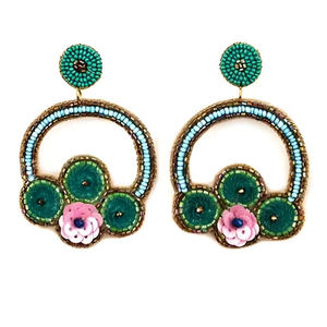 Pendientes de joyería unisex con dijes de cuentas de semillas hechos a mano, bordados, clásicos, dulces y frescos, para fiesta - Product Image 6