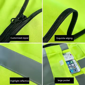 Gilet de sécurité haute visibilité NESTA SPORTS en maille de haute qualité, gilet de protection du travail à haute visibilité avec poches - Product Image 4