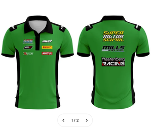 Créez votre propre polo court imprimé pour la course moto, sublimation, broderie, léger, grande taille, pour le personnel de l'équipe Pitcrew - Product Image 3